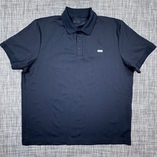 FIGS Rocco FORMx Polo Scrub Top Mens XXL Navy Blue Stretch Nylon Short Sleeve