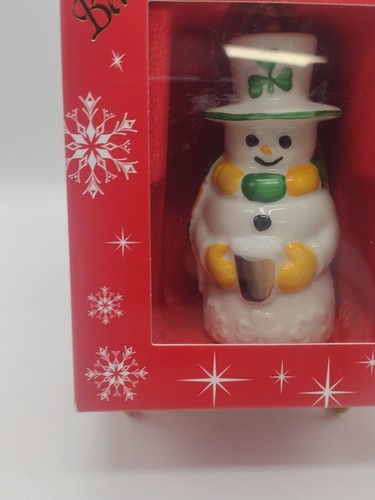 Belleek Paddy Snowman Bell Ornament, Porcelain - Picture 5 of 10
