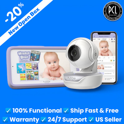  Hubble Connected Nursery Pal Premium with Hubble Grip 5'' HD Smart Baby Monitor 