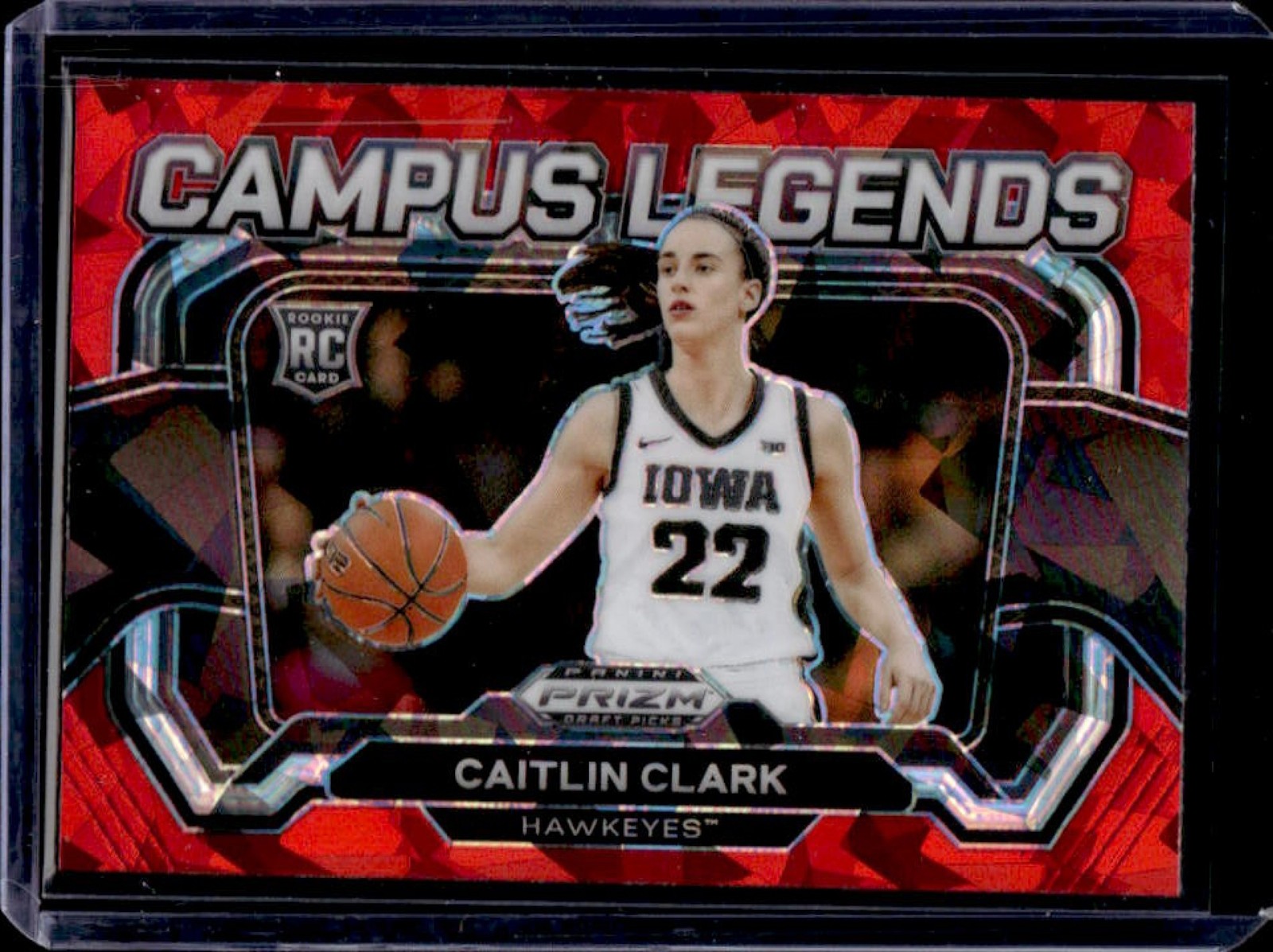 2024 Prizm Draft Picks Collegiate Caitlin Clark Campus Legends RC Red Ice #5