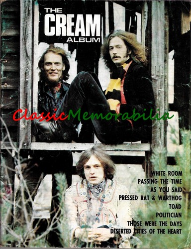 The Cream Album Rare Music Sheet ©Dratleaf Ltd 1969 London 28pgs Southern Music