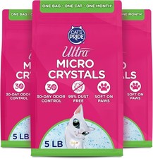 Micro Crystals Premium Cat Litter 99.9 Dust Free Soft on Paws Fragrance Free 15