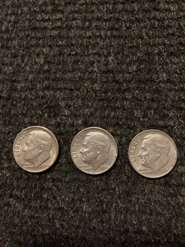 Lot Of 3 Nice Roosevelt Dimes. 1964-P (2), 1964-D
