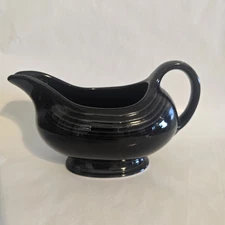 Vintage Fiesta Fiestaware Black Gravy Boat Homer Laughlin USA
