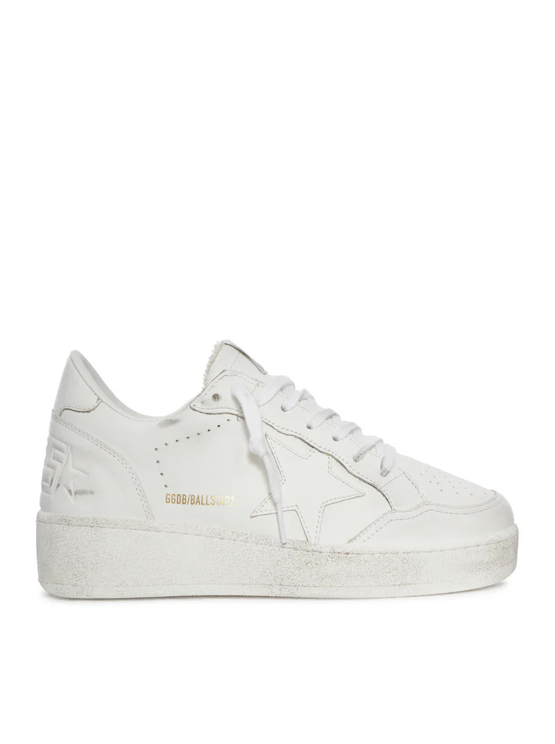 GOLDEN GOOSE Ball Star 2 Men's White Leather Sneakers New