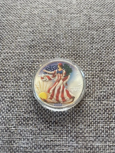Colorized 2002 American Silver Eagle 1 Ounce .999 Fine Silver