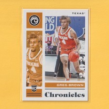 2021 Panini Chronicles Draft Picks #14 Greg Brown III RC Rookie