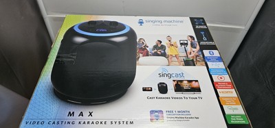 THE SINGING MACHINE Karaoke Machine W/Cast, Pitch Correction & Record/Replay-NEW