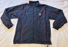 Nike FC Barcelona Windbreaker Rain Training Top Jacket Full Zip - Medium