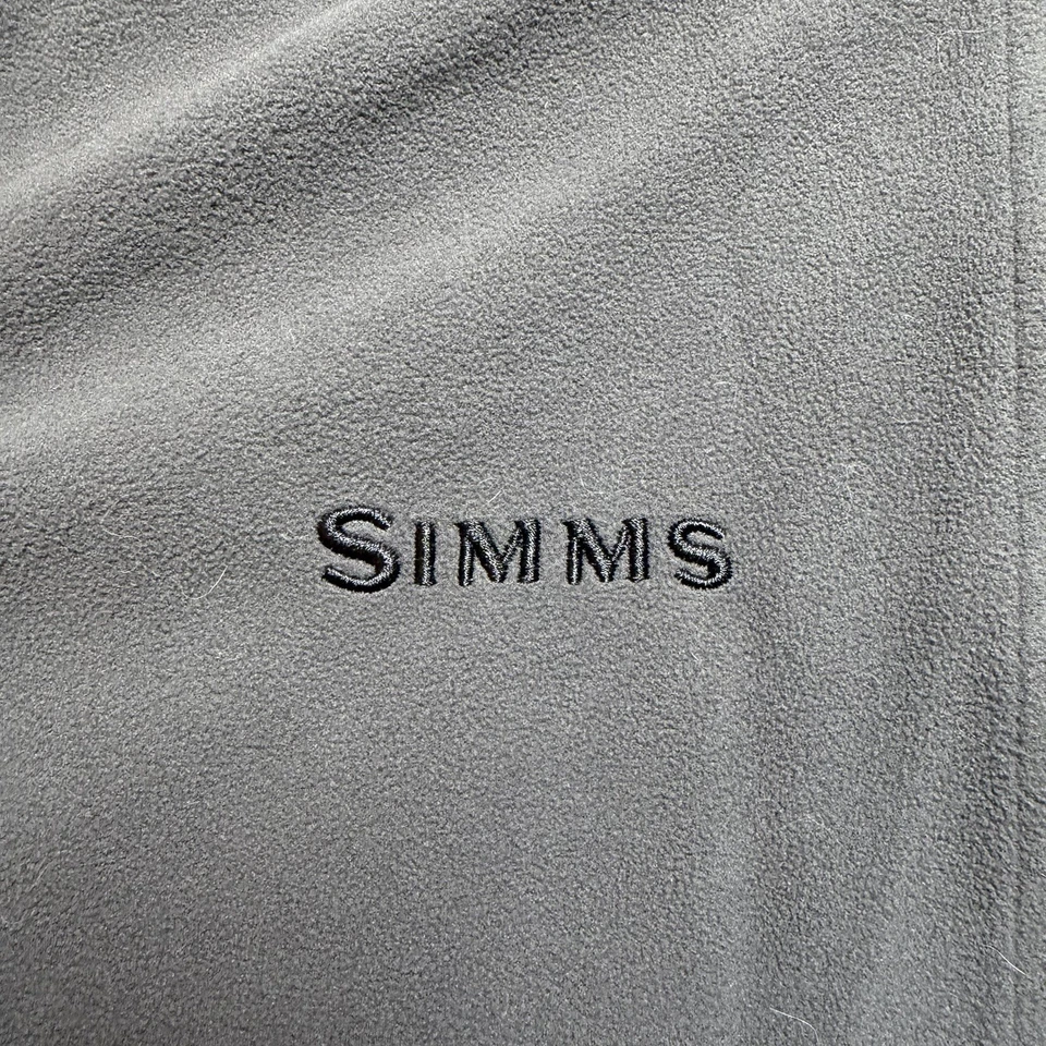 Мужская флисовая куртка SIMMS Windstopper средний размер серая на молнии для рыбалки на открытом воздухе походов - Изображение 2 из 4