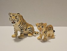 Schleich Tiger and Cub Wildlife Miniatures Lot of 2