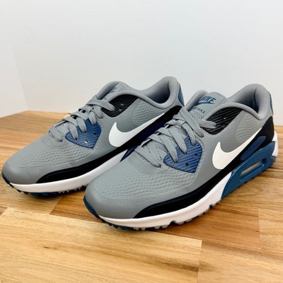 Nike Air Max 90 Golf Shoes Particle Grey Marina Blue Athletic