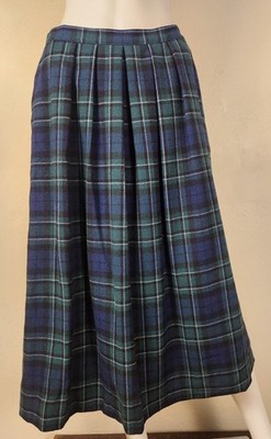 Vintage Pendleton Wool Authentic Mccallum Tartan Midi Skirt 14