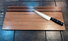 Walnut, Cherry Wood Cutting Board with Stripe Pattern