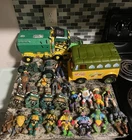 TMNT Action Figures Vehicles Lot Vintage And Modern  Ninja Turtles Toys