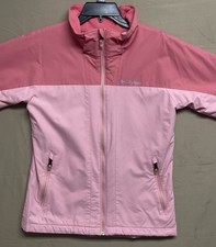 Columbia Youth Girls Jackets Nylon Outer Shell Zipper Pocket Size L 14/16 Pink