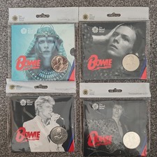 2020 David Bowie £5 Coin Packs Set Of 4 New & sealed BU 