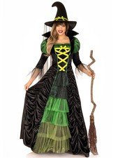 Leg Avenue Women's 2 Piece Storybook Witch Costume Small / Medium Black/Green