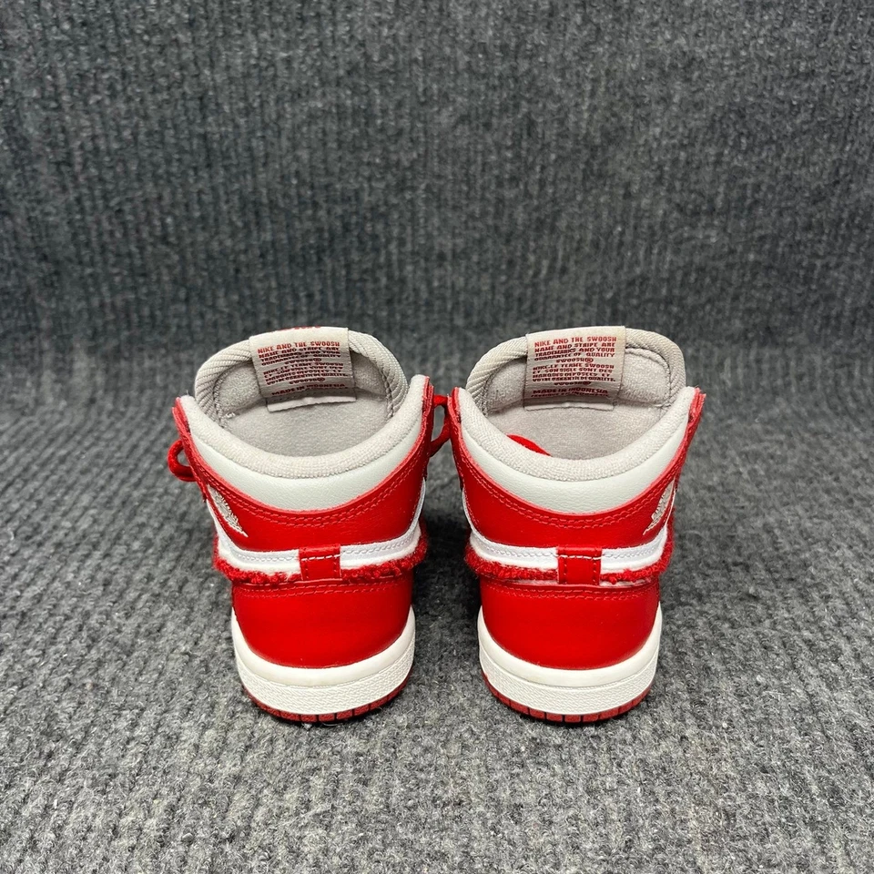 Nike Air Jordan 1 Retro High OG Varsity Red White Toddler Shoes TD 6C CU0450-061 - Image 4 of 4