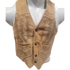 Vintage Leather Vest By Ramos Size 40