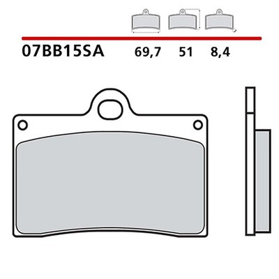 BREMBO FRONT BRAKE PAD KIT FOR BETA EURO 350 03-06 COD. 07BB15SA
