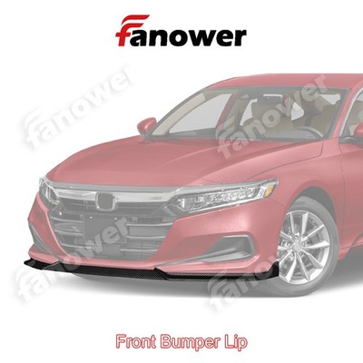 Carbon Look Front Bumper Lower Lip Spoiler Kit For Honda Accord Sedan 2021-2022