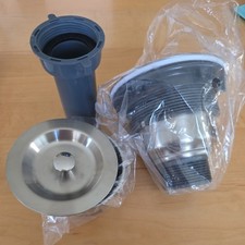 Kitchen Sink Drain, Stainless Steel Basket Strainer with Tailpiece, 3-1/2 In