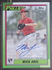 MICK ABEL 2025 Topps Update 1990 35th Anniversary RC Autograph Auto #90A-MA
