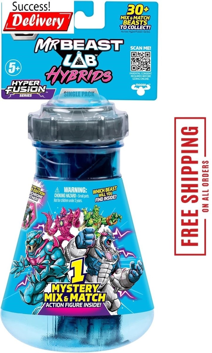 1 HYPER FUSION HYBRIDS Mr. Beast Lab Mystery Mix & Match Figure