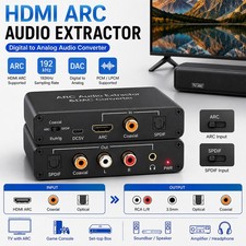 HDMI ARC Audio Extractor 192KHz DAC Converter SPDIF Optical Coaxial RCA 3.5mm