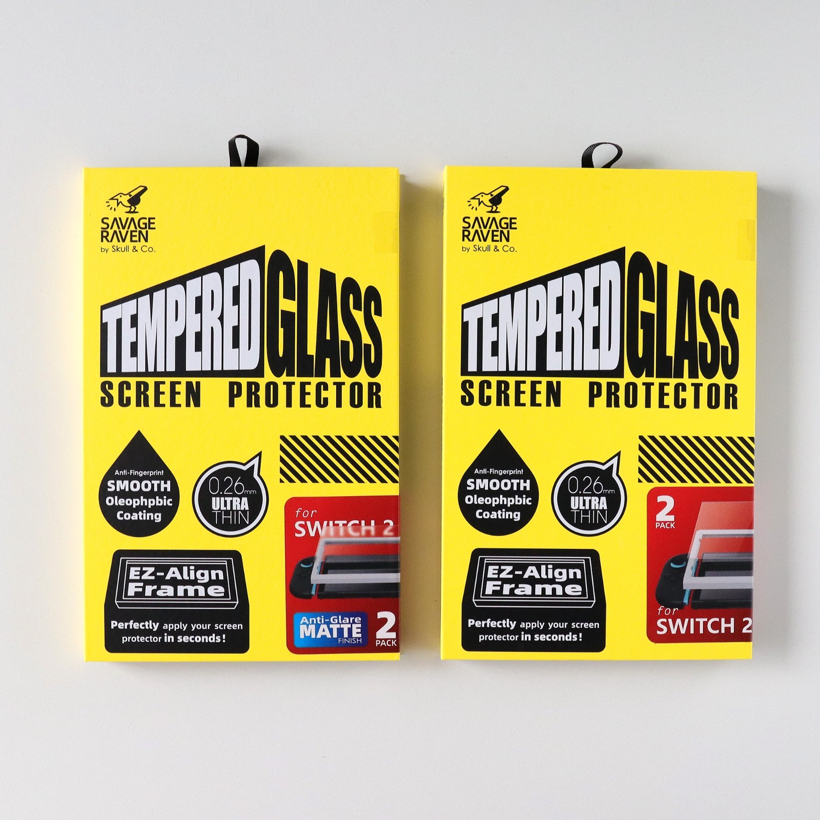 Screen Protector Tempered Glass Film with EZ-Align Frame for Switch 2 Skull Co
