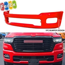Painted Flame Red Fits For RAM 1500 2025 Front Lower Bumper Face Bar Cover Steel