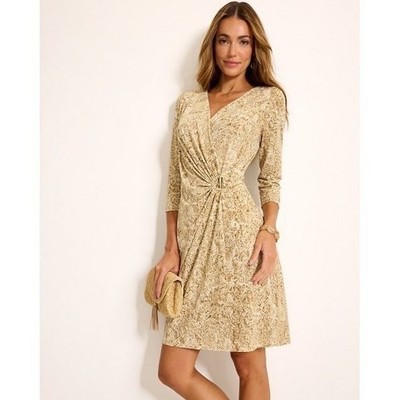Tommy Bahama Clara Playa Python Short Dress Travertine XL