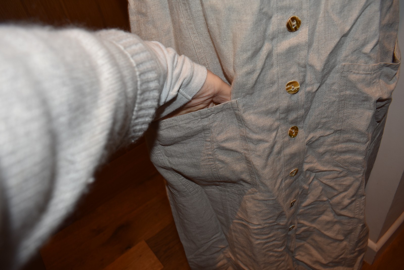 PATSY SEDDON Natural Colour Linen Sleeveless Dres… - image 3