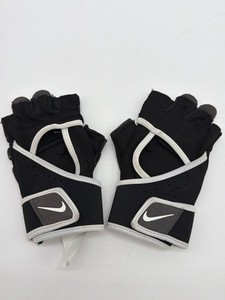 Nike Black & Gray Fingerless Training Gloves S