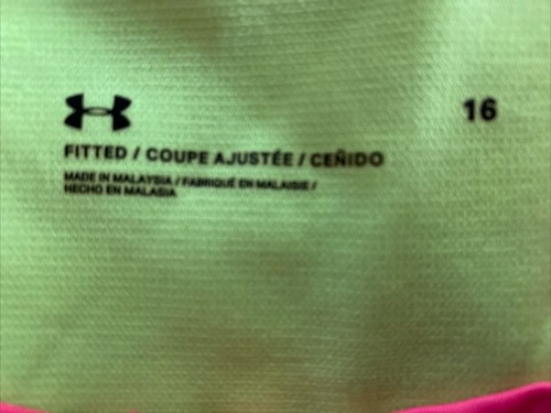 Under Armor LS Swim PaddleBoard Suit Black Hot Pink Graffiti Print Girls 16 - Picture 5 of 7