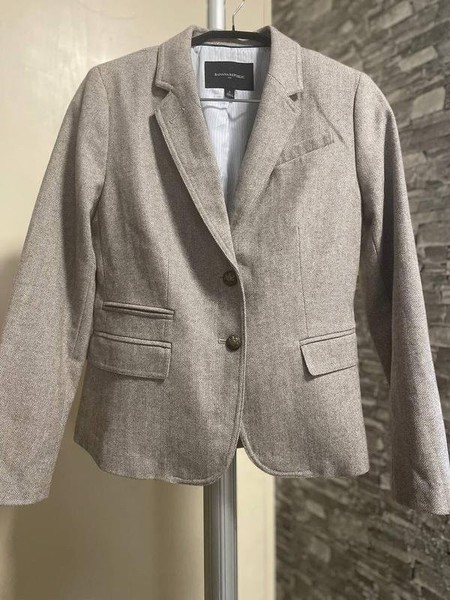Women Banana Republic Blazer Beige Wool S