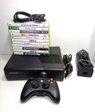 Xbox 360S Slim 320GB With Games Tested Working Reset 