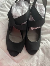 Mark Lemp Classics Women BOA Black Microt Heeled Sandals L41738 Size 5M