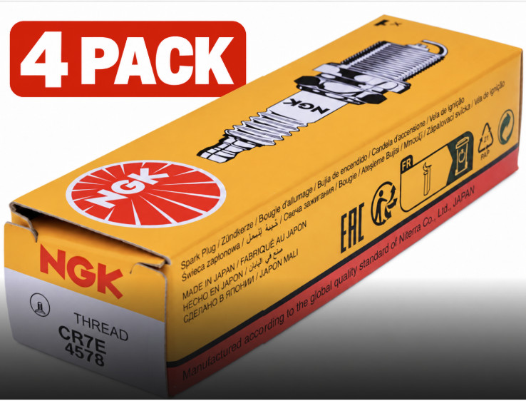 4x NGK CR7E 4578 Spark Plugs Made in Japan Suzuki GSF1250 Kawasaki KFX700