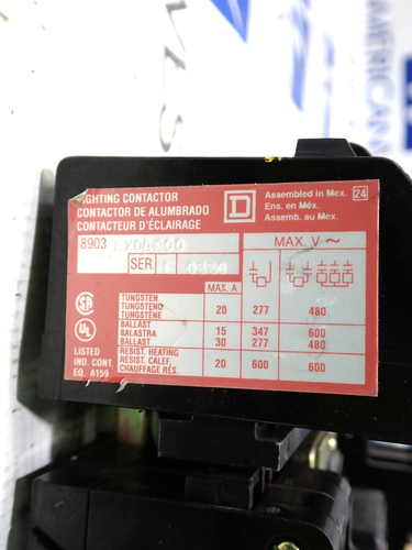 Square D 8903LXO1200 12 Poli 20 Amp Contattore Illuminazione 120 Volt Bobina Testato - Foto 11 di 12