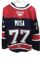 Michael Misa AUTOGRAPHED Saginaw Spirit Replica CCM Jersey Signed NHL Sharks Med