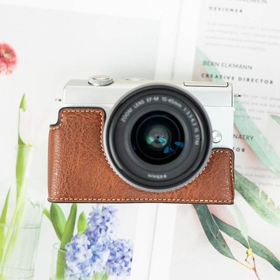 For Canon M200 M100 Camera Bag Leather Dock Case Base Protection Cover Shell
