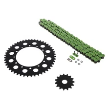 Chain & Sprocket set for Kawasaki KX250 99-2001, 05-2008 Green O Ring 15/48 116L