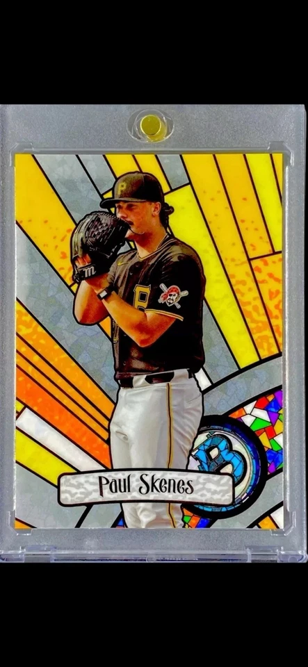 PAUL SKENES ESTUCHE RARO GOLPE VITRAL NOVATO RC TARJETA DE INVERSIÓN COMO NUEVA ROY SSP Foto 3 de 4