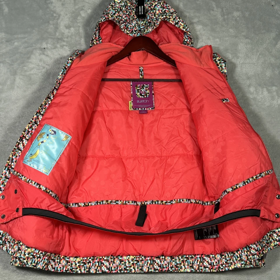 Burton Jacket Girls Large Twist Bomber Hooded Snowboard DRYRIDE Youth Snow Coat - Image 4 of 4