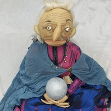 Gathered Traditions Fortune Teller Donka Rare Large Crystal Ball, Read Descripti