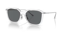 Coach HC 8355 CD461 Clear Gray 55-19-145 Polarized 511181 Sunglasses NEW w/ Case