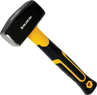 BLOSTM 2.5lb Heavy Duty Lump Club Hammer with Fibreglass Handle Sledgehammer 1kg
