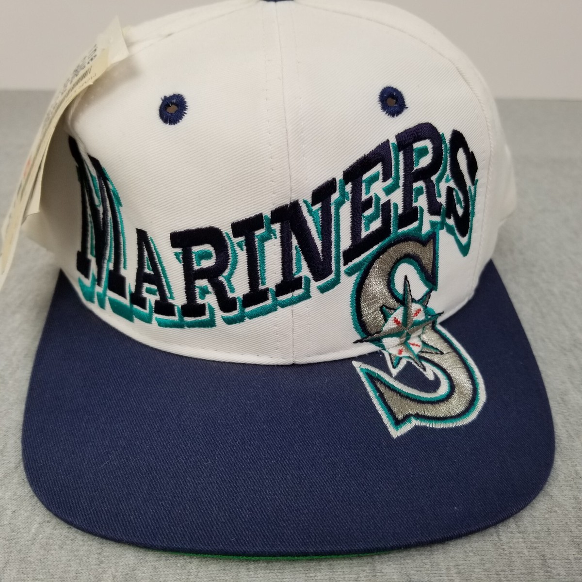 Vintage Seattle Mariners Hat Cap Snapback White MLB The Game